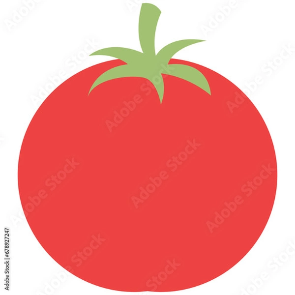 Fototapeta Tomato fruit element. Vector element with vegetarian theme. Illustration.