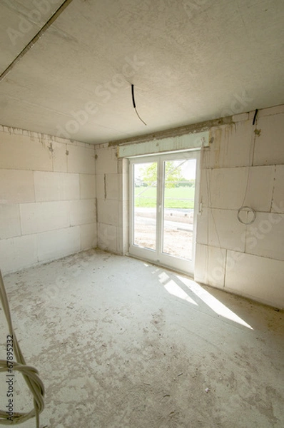 Fototapeta Housebuilding from the inside