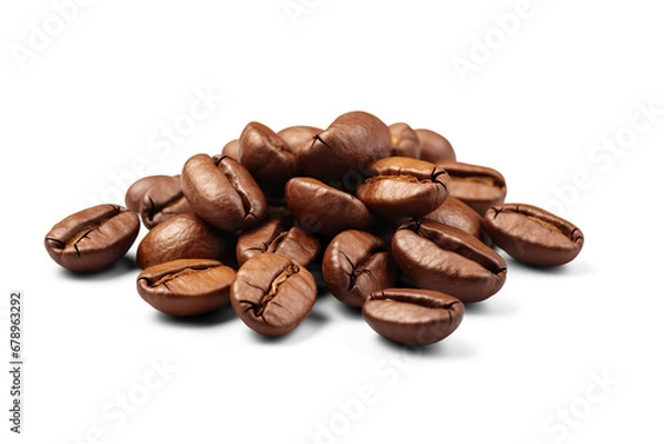 Obraz Coffee beans . Cut out on transparent