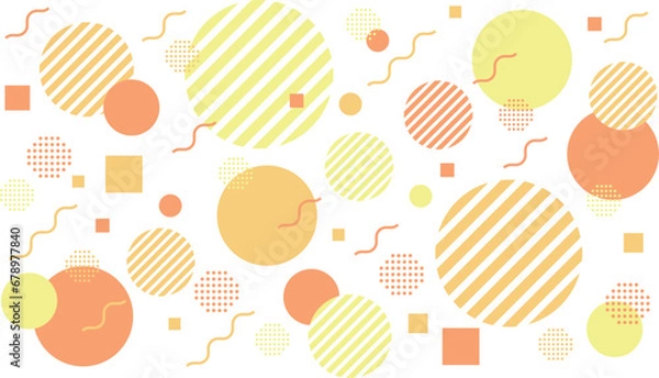 Obraz かわいいポップなメンフィスデザインの背景壁紙