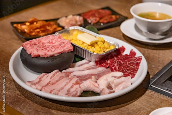 Obraz ジューシーで美味しそうな焼肉