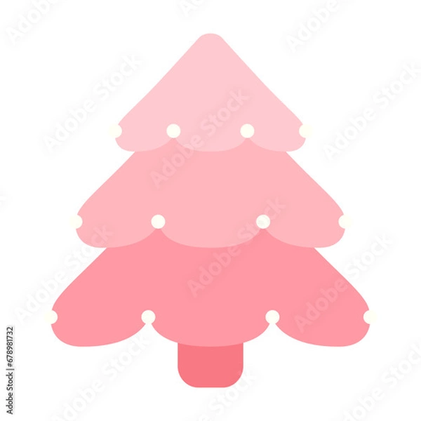 Obraz A Merry Pink Christmas tree