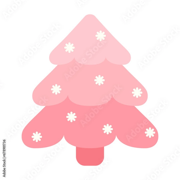 Obraz A Merry Pink Christmas tree
