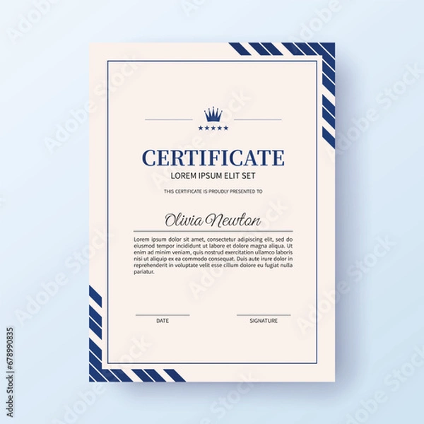 Fototapeta 비즈니스,교육 성과 인증서 템플릿
