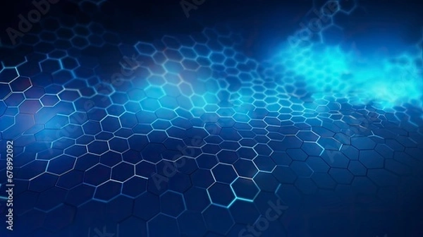Fototapeta Hexagon-Patterned Abstract Background for Technology and Medical Innovation.