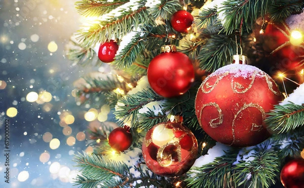 Obraz christmas tree decorations