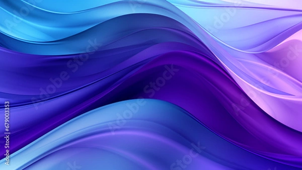 Fototapeta Violet and Indigo Fluid Color Waves Abstract Pattern Designs