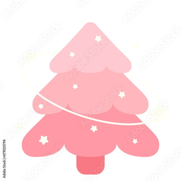 Obraz A Merry Pink Christmas tree