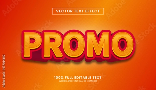 Fototapeta Design editable text effect, Promo text vector illustration