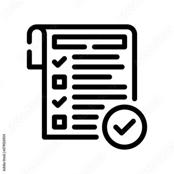 Obraz checklist line icon