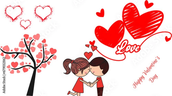 Fototapeta child with heart and enjoy  the day