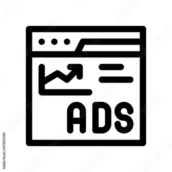 Fototapeta ads line icon