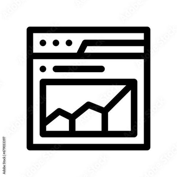 Fototapeta analytics line icon