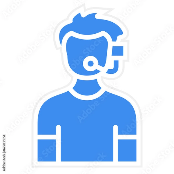 Fototapeta Commentator Icon Style