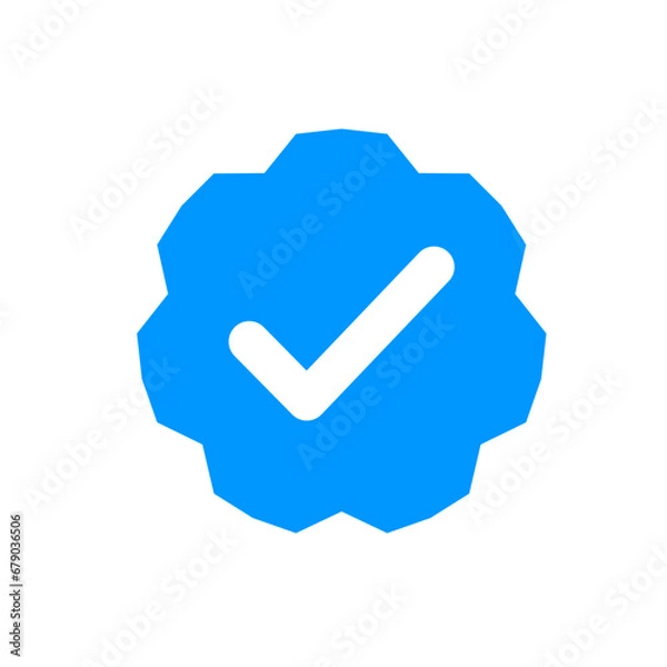 Fototapeta Verified badge profile vector 