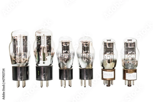 Fototapeta Vacuum electronic preamplifier tubes