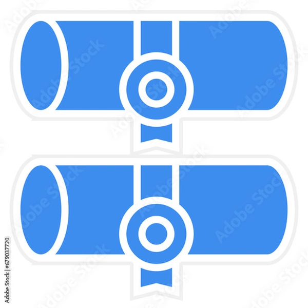 Fototapeta Double Degree Icon Style