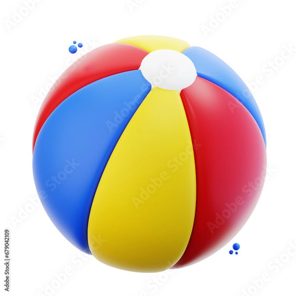 Obraz 3d rendering beach ball illustration