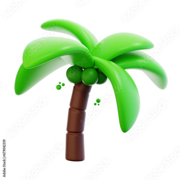 Obraz 3d rendering coconut tree illustration