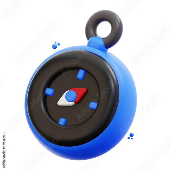 Obraz 3d rendering compass illustration