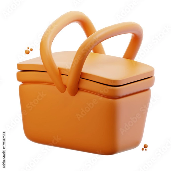 Obraz 3d rendering picnic basket illustration