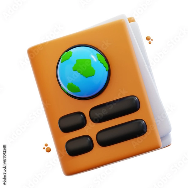Obraz 3d rendering passport illustration