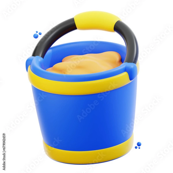 Obraz 3d rendering sand bucket illustration