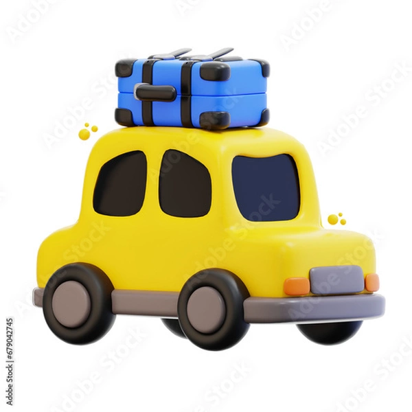 Obraz 3d rendering travelling car illustration