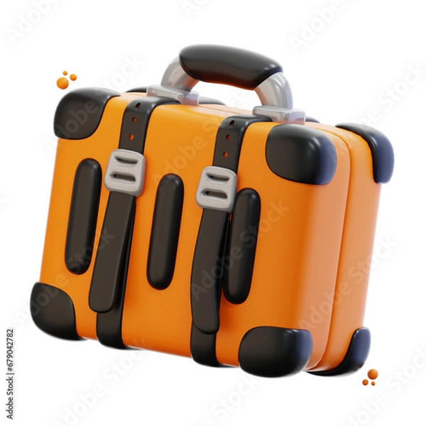 Obraz 3d rendering suitcase travel illustration
