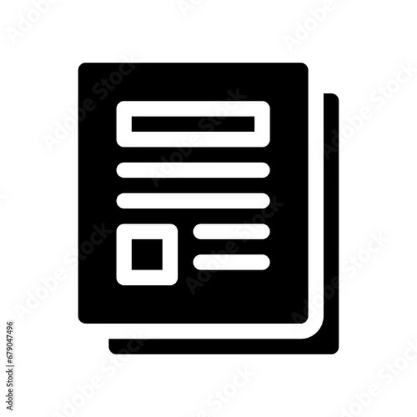 Fototapeta document glyph icon