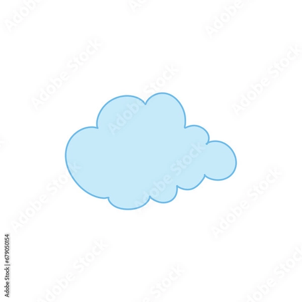 Fototapeta Cloud Icon for Graphic Design Project. Vector illustration 