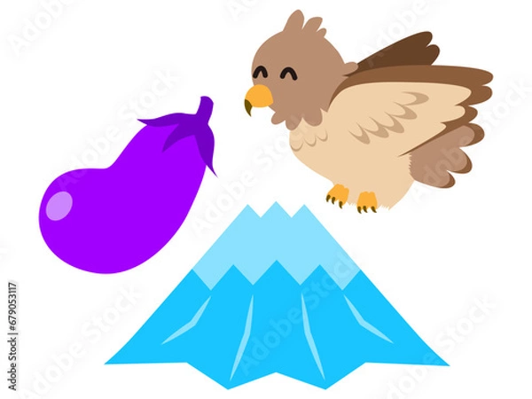 Obraz 一富士二鷹三茄子