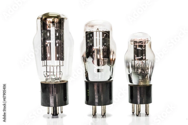 Fototapeta Vacuum electronic preamplifier tubes