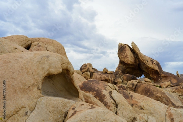 Fototapeta Desert Boulder Formations in Joshua Tree