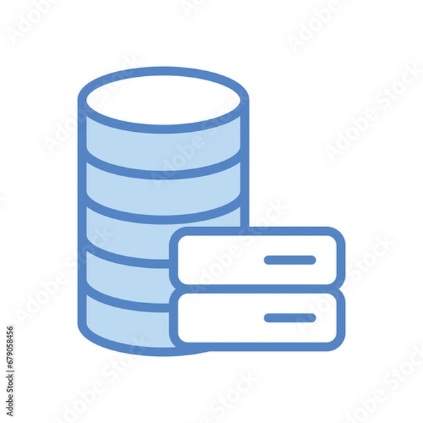 Fototapeta Database icon isolate white background vector stock illustration