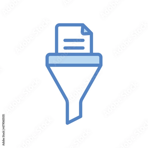 Fototapeta Data Filter icon isolate white background vector stock illustration