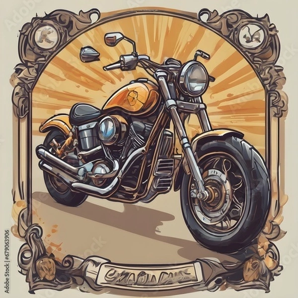 Obraz Motorcycle Icon Background Very Cool