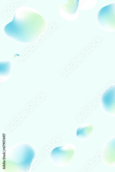 Obraz freeform aqua drops on light green background
