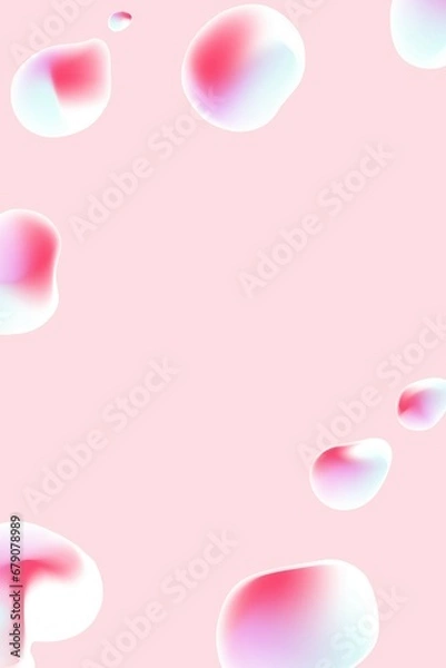 Obraz freeform aqua drop on a light red background