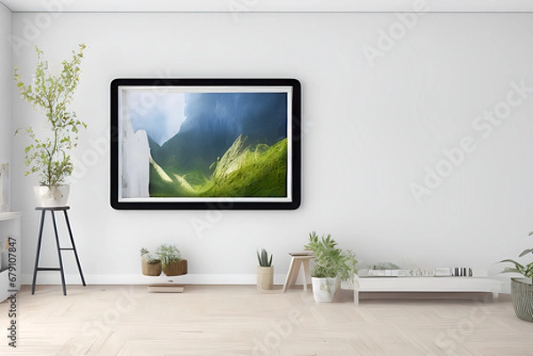 Fototapeta Podium Display Home office concept, picture frame mockup