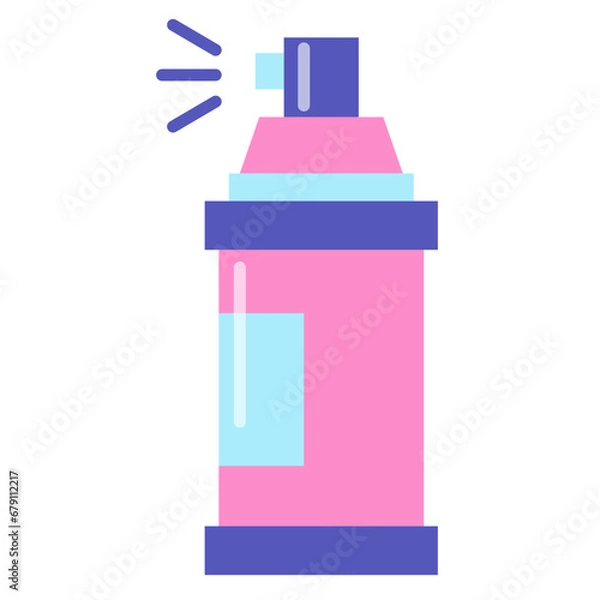 Fototapeta Spray paint icon. Vector illustration of spray can symbol isolated on white background