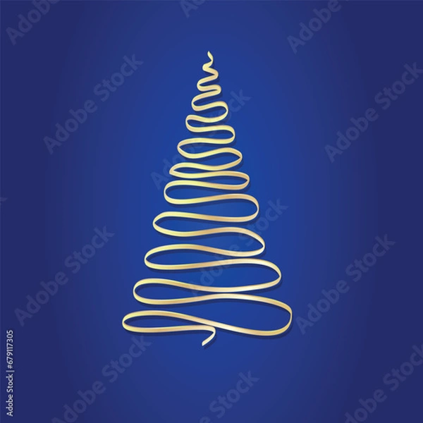 Fototapeta Abstract christmas tree, vector
