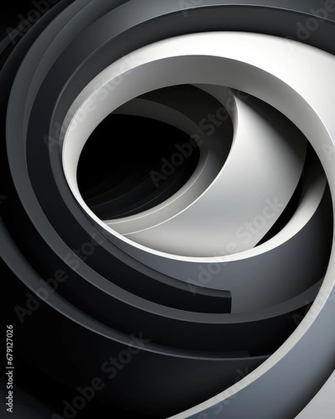 Fototapeta Abstract 3d render, A Journey Through Mesmerizing 3D Abstract Creations, With vibrant colors and beautiful backgrounds, Generative AI