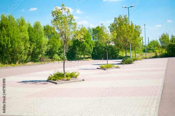 Fototapeta Parkplatz leer