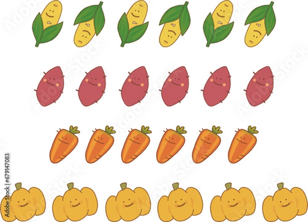 Obraz 과일 채소 아이콘