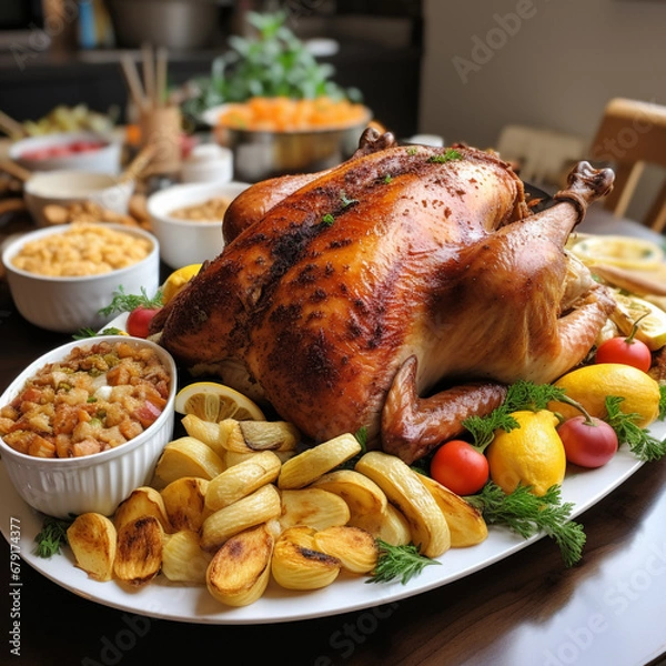 Fototapeta christmas dishes