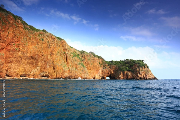 Fototapeta Scenic view of Koh Talu Island in Bang Saphan Noi Prachuap Khiri Khan Province, Thailand