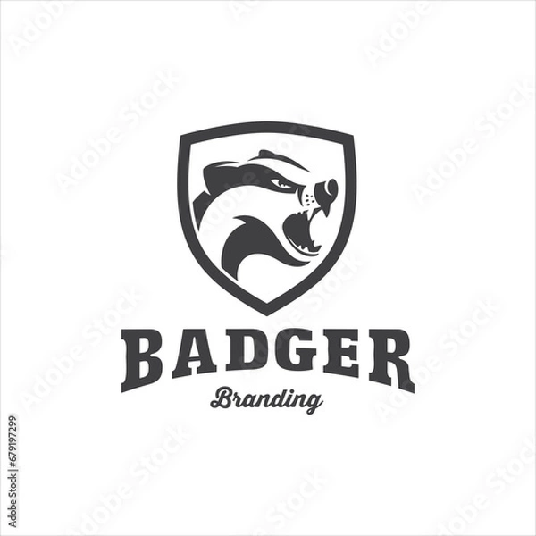 Obraz Badger Logo Design Vector Image