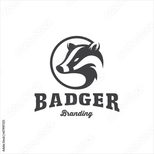 Obraz Badger Logo Design Vector Image