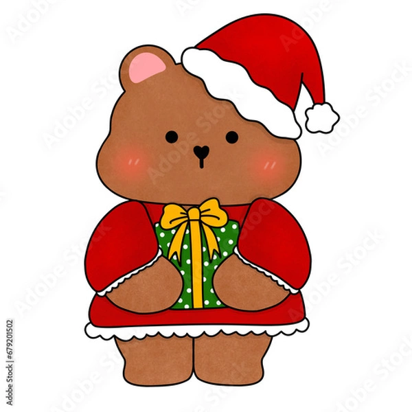 Obraz christmas teddy bear